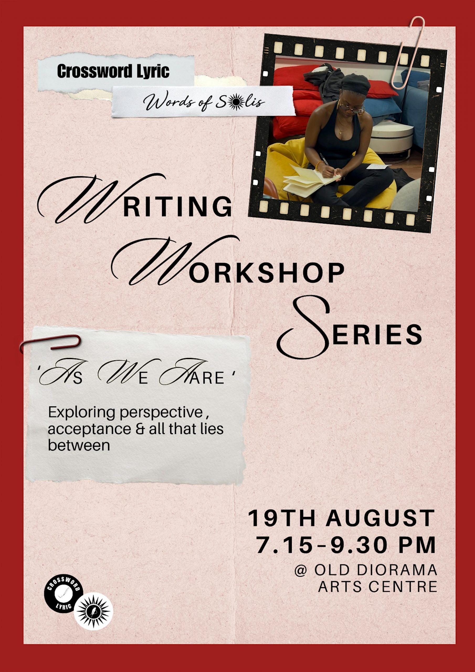 Crossword X Words of Solis Workshop来了！来一场文字与灵感碰撞的下午吧。