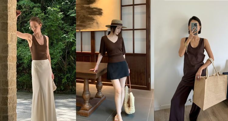 & Other Stories官网「🍫美拉德棕」3折起！🤎V领褶皱T恤、罗纹上衣£25！及膝A字裙£47！