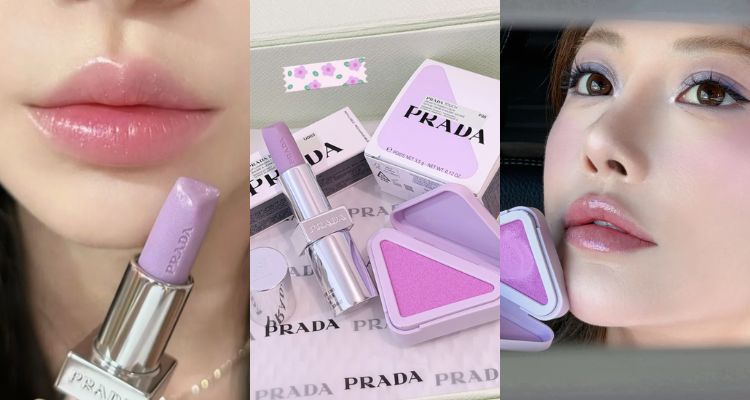 全网断货这里抢❗Prada紫藤花限定腮红补货!💜现价£42!💟没有一个黄皮可以拒绝PRADA紫!