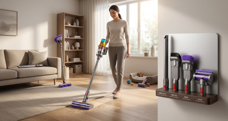 某书博主分享Dyson V12 吸尘器使用体验✨吸拖一体又省事，养宠家庭必备🧹官网仅£369收！