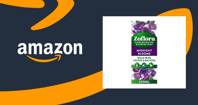 Zoflora 浓缩消毒清洁液 500ml 午夜花香味 杀菌99.9% 仅£4.50