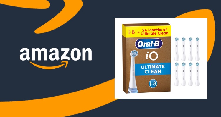 【史低价】欧乐B Oral-B iO 替换电动牙刷刷头 8支装 白色 仅£32.30