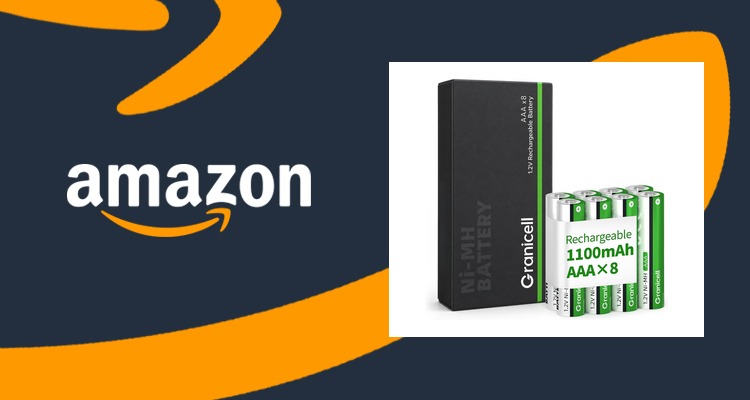 Granicell 7号AAA充电电池8节 1100mAh 限时约5.5折 到手仅£5.99