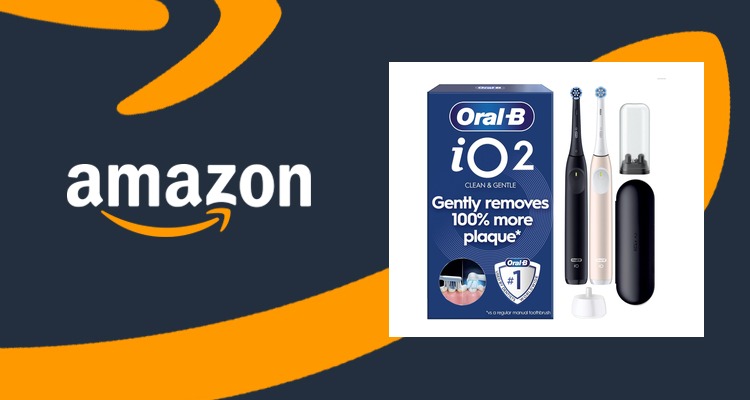 欧乐B Oral-B iO2 电动牙刷 双支装 黑粉双色 约3.7折 两支仅£59.98