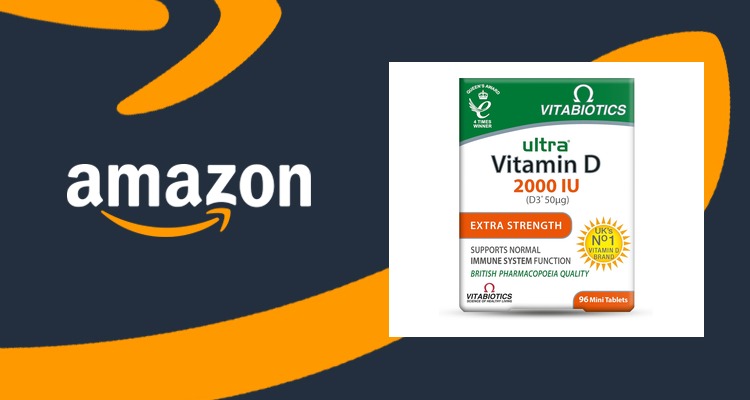 Vitabiotics 维生素D3 2000IU 96粒 英国销量第一维D 约3个月量 仅£4.29