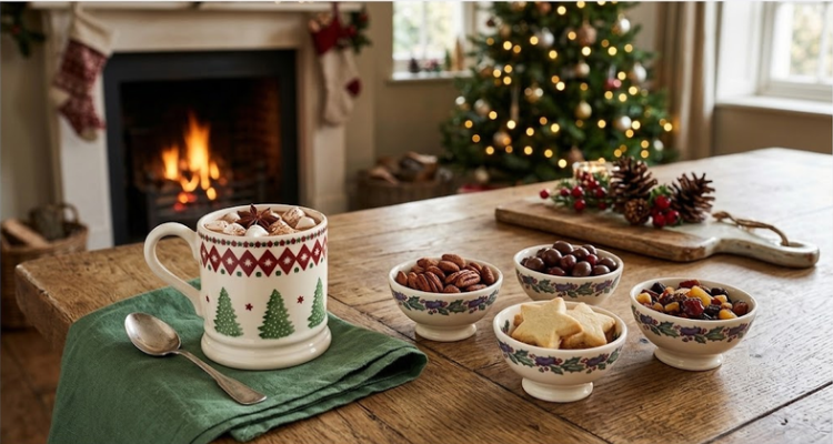 Emma Bridgewater 圣诞节大促8折起🎄300ml圣诞树马克杯28€!葡萄藤法式碗4件套80€!