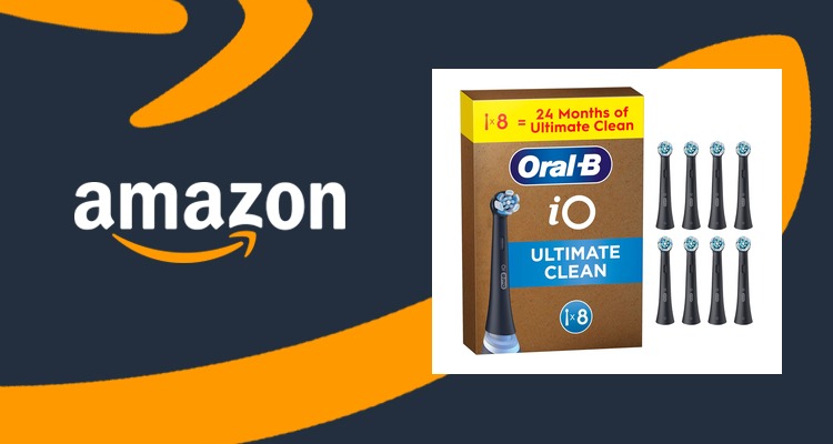 【史低价】Oral-B欧乐B iO深层清洁刷头黑色8支装 仅适配iO机型 订阅价£32.30