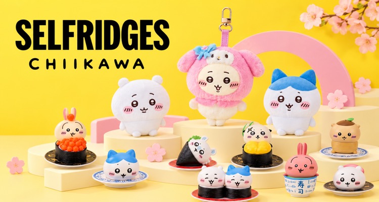萌物到英国💗Chiikawa上线Selfridges🤫盲盒£8起,寿司公仔£10🐶吉伊、小八、乌萨奇我来啦