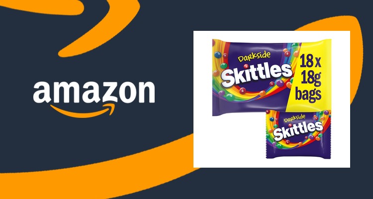 Skittles彩虹糖Darkside黑暗水果味 18小包 结账再减 到手£1.95
