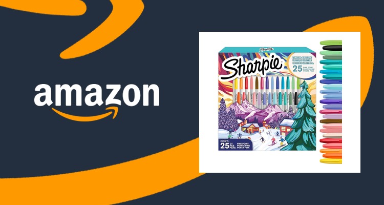 【史低价】Sharpie 节日限定色记号笔 25支 细头 约5.1折 仅£14.31