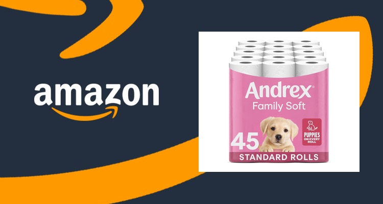 Andrex Family Soft卫生纸45卷大包装 无香型 一卷约31便士 £14.06