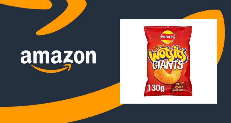 Walkers Wotsits Giants甜辣味奶酪脆条130g 大包分享装 追剧聚会 仅£1