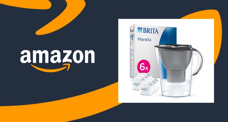 碧然德BRITA Marella 滤水壶+6个MAXTRA PRO滤芯 约6.4折 仅£29.99