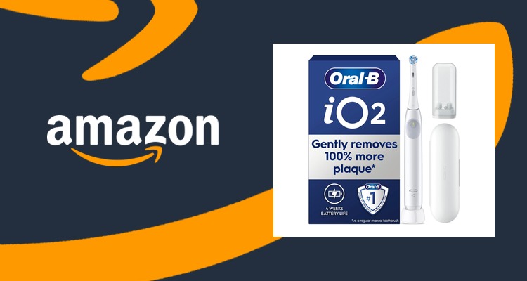 Oral-B欧乐B iO2电动牙刷 压力感应 3档强度 含旅行盒 约7.4折£35.99