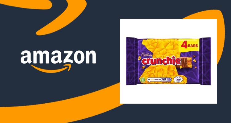 吉百利Cadbury Crunchie 蜂巢夹心巧克力 4条装 一条3毛 仅£1.22