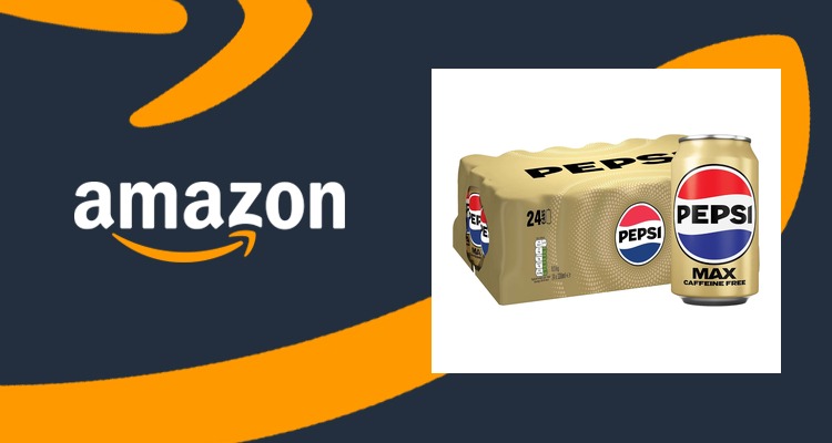 Pepsi百事Max无咖啡因零糖可乐330ml×24罐 一罐约33便士 £7.99