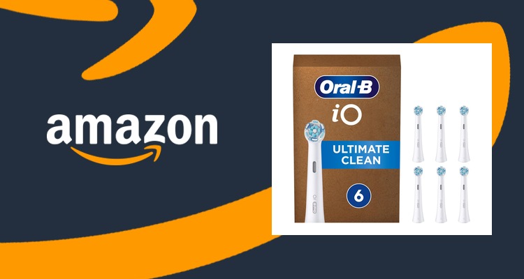 【史低价】欧乐B Oral-B iO 原装刷头 6支装 白色 约3.9折 仅£28.00