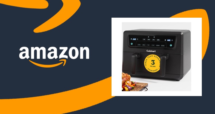 【史低价】Cuisinart 10.4L双篮空气炸锅 无PFAS涂层 折上折到手£75.49