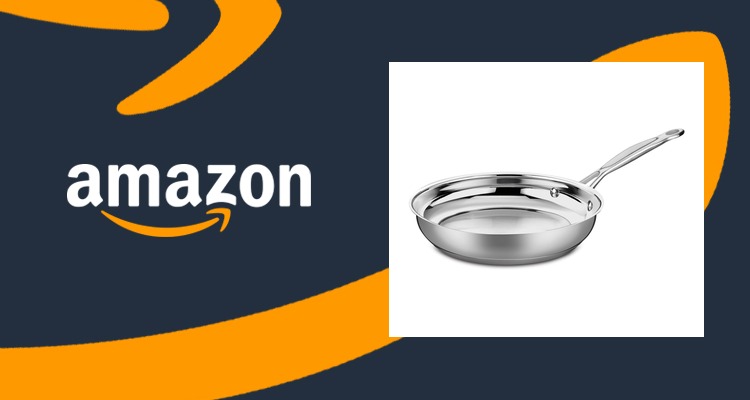 【史低价】Cuisinart美膳雅24cm不锈钢煎锅 电磁炉可用 可入烤箱 仅£19.99