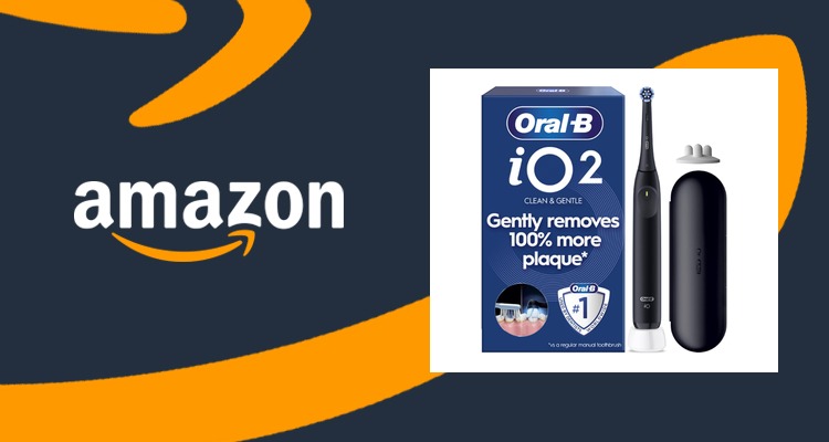 欧乐B Oral-B iO2 电动牙刷 曜石黑 带旅行盒 限时4折 仅£39.98